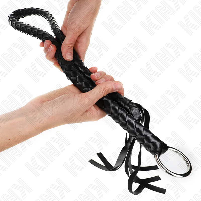 Kink - Chicote de Serpente com Anel de Mão Preto 65 cm