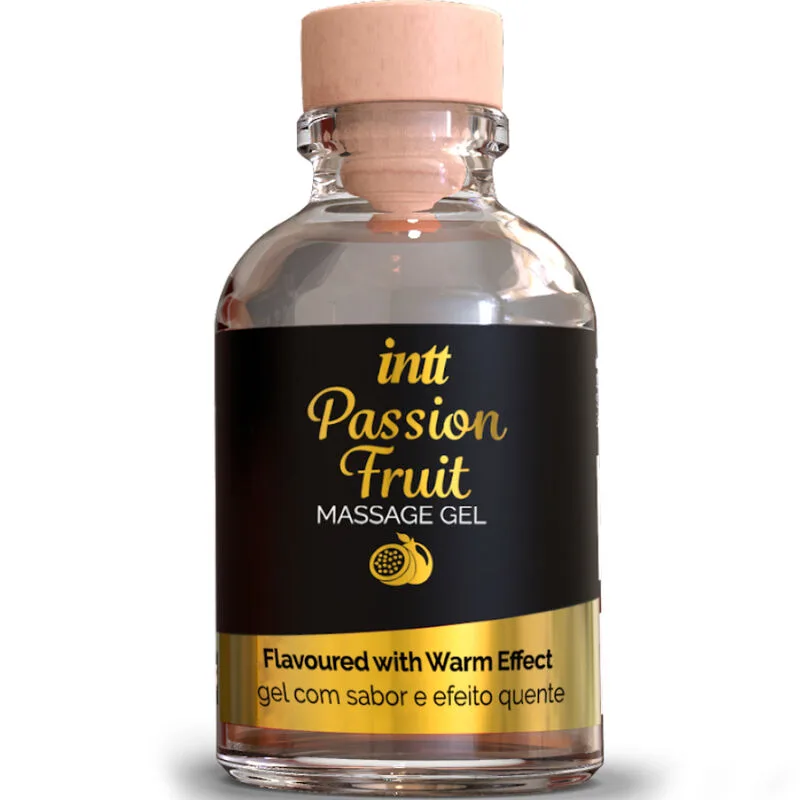 Intt Massage & Oral Sex - Gel de Massagem com Sabor de Maracujá com Efeito Calor