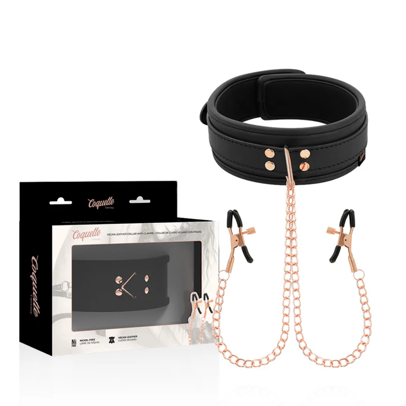 Coquette Chic Desire - Colar Fantasy Nipple Clamp com Forro de Neoprene