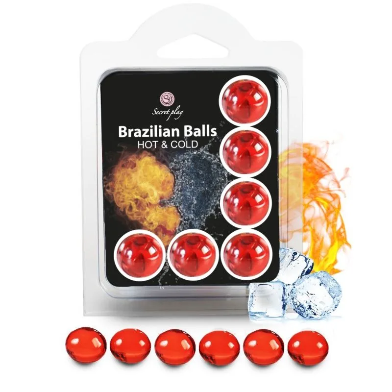 Secretplay - Conjunto 6 Bolas Brasileiras Efeito Quente e Frio