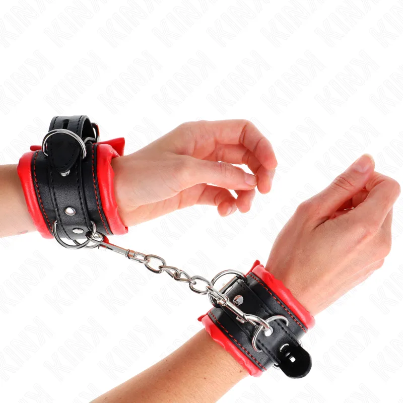 Kink - Pulso Pesado com Forro de Pele Vermelha Ajustável 20-30 cm X 6 cm
