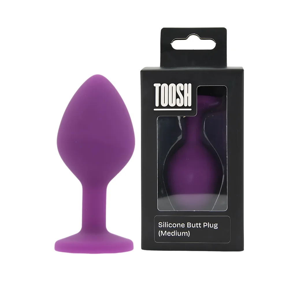 Toosh Plug Anal de Silicone Roxo Médio