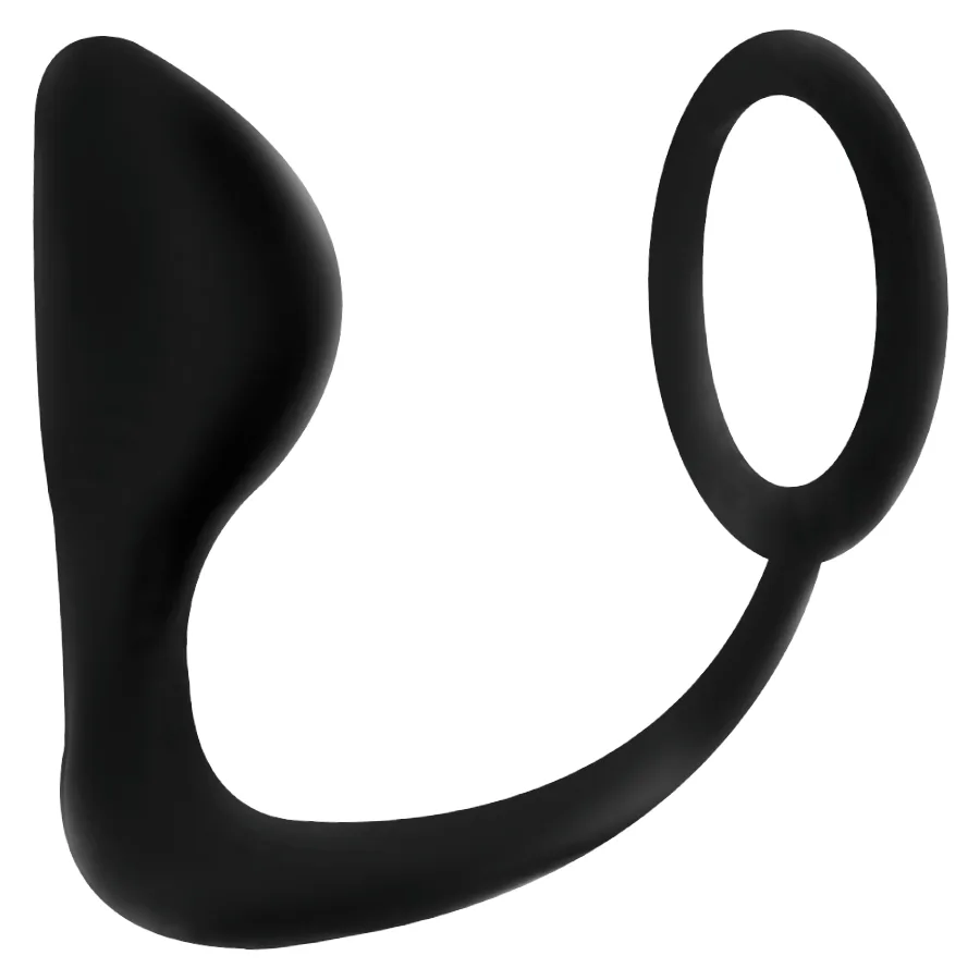 Addicted Toys - Plug Anal com Anel de Pénis Preto