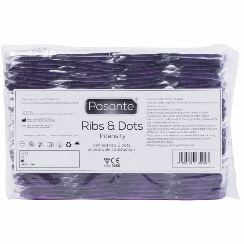 Pasante - Preservativos Ribs & Dots Intensity 144 Unidades