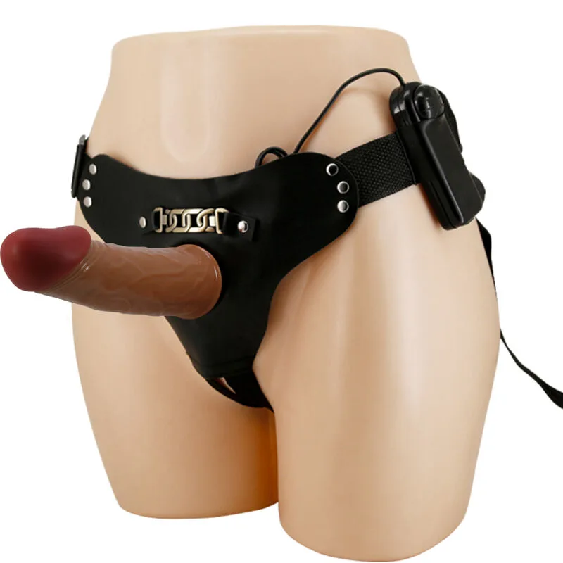 Pretty Love - Starks Harness Briefs Multi-Speed Vibration Dildo 17.5 cm Light Brown