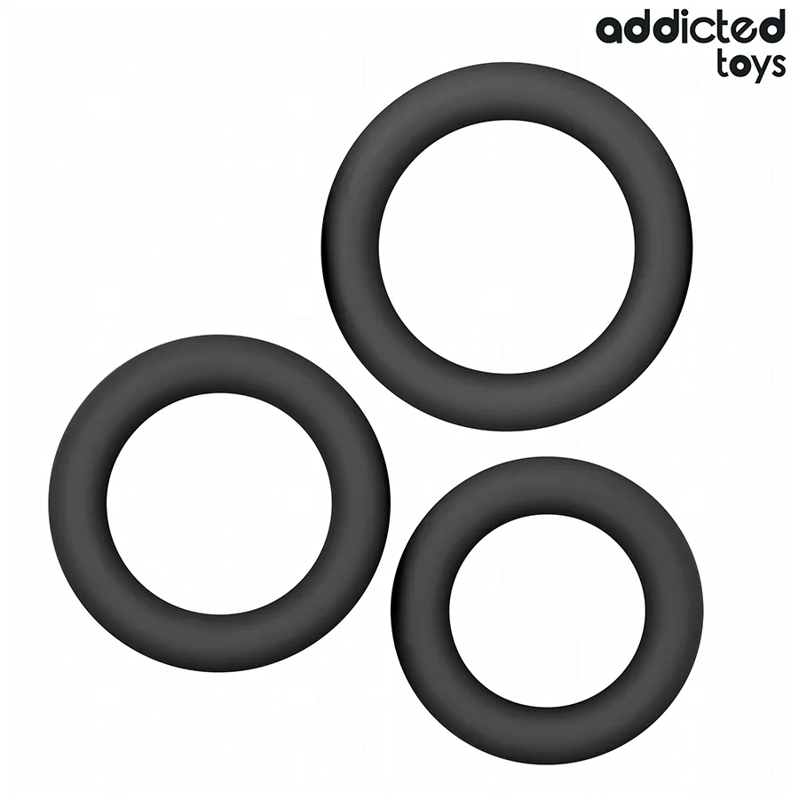 Addicted Toys - Conjunto de Anéis de Silicone Modelo 1