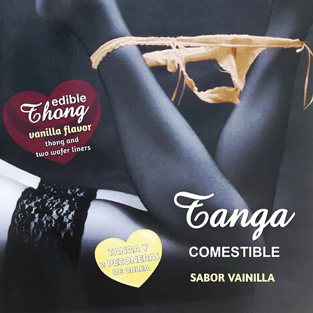 Tanga Comestível de Bolacha para Mulher Sabor Baunilha