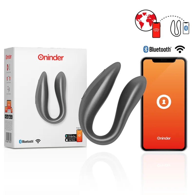 Oninder - Lisboa Black G-Point & Clitoris Stimulator - Free App