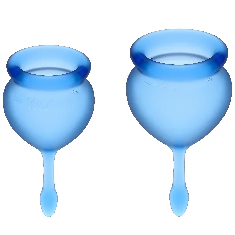 Satisfyer - Copo Menstrual Feel Good Azul Escuro 15 + 20 ml