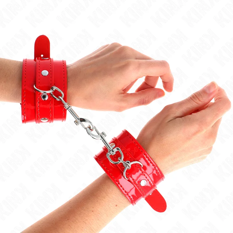 Kink - Punhos de Mão Brilhante Vermelho Ajustável 23-33 cm