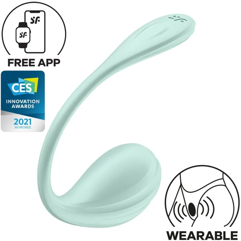 Satisfyer - Estimulador de Pétala Lisa G-Point Água Verde Aplicativo Gratuito