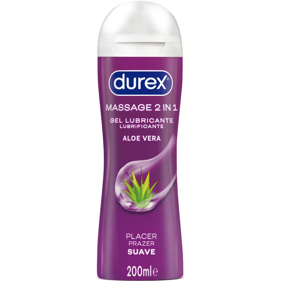 Durex - Gel Lubrificante de Massagem Suave com Aloe Vera 200 ml