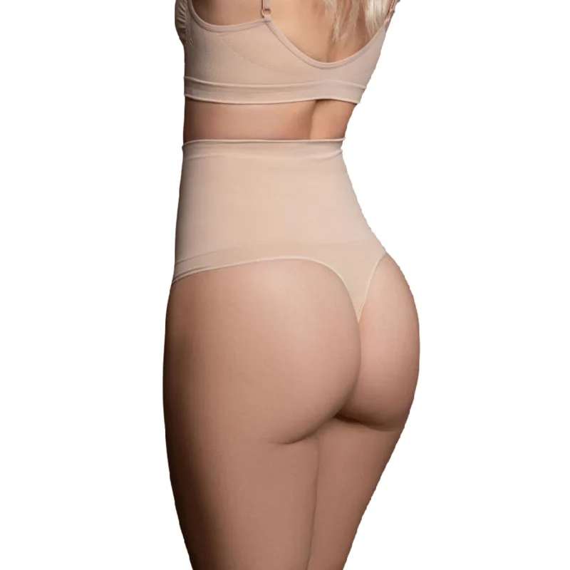 Bye-Bra - Thong Style Seamless Girdle Beige Size XXL