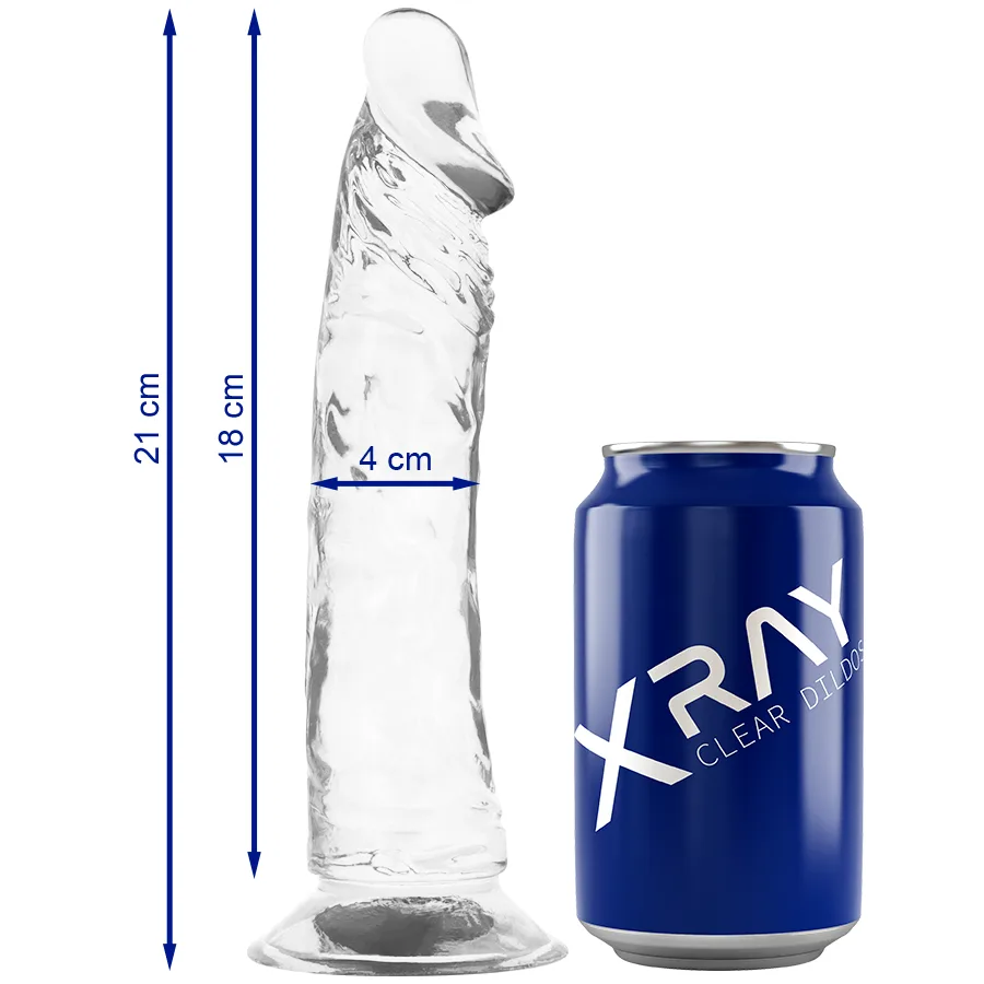 X Ray - Dildo Transparente 21 cm -o- 4 cm