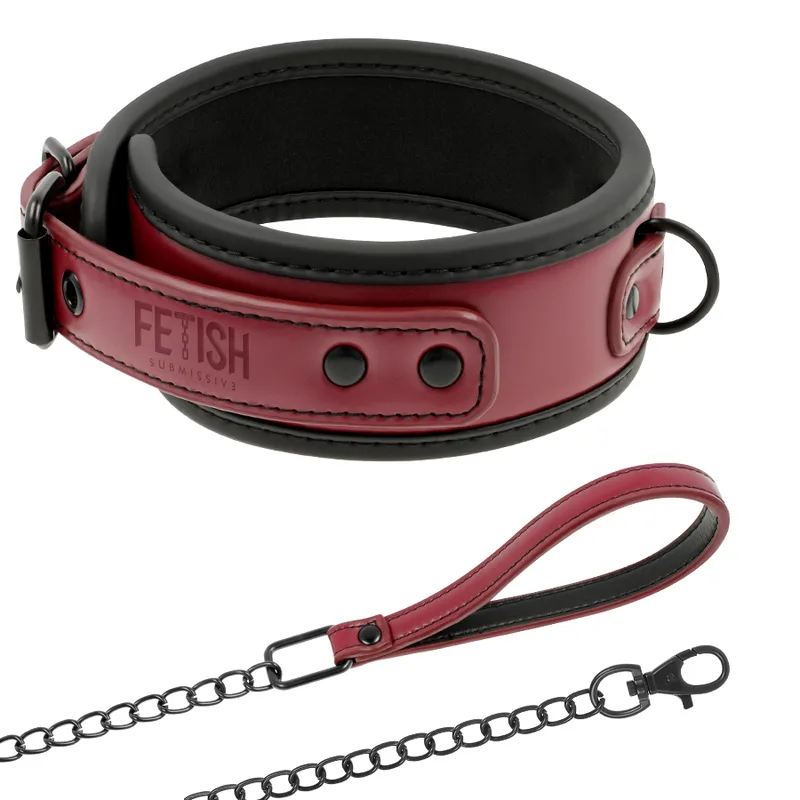 Fetish Submissive Dark Room - Colar de Corrente com Forro de Neoprene