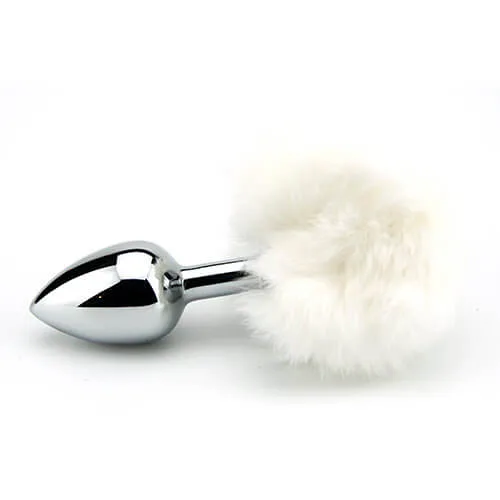 Furry Fantasy Plug Anal com Cauda de Coelho Branco