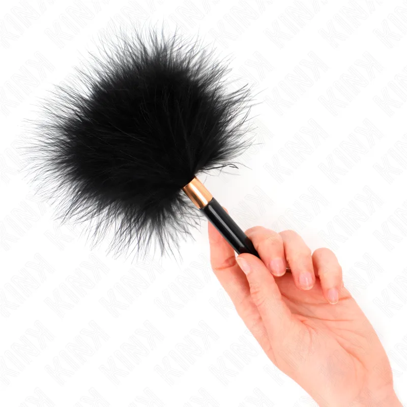 Kink - Black Gold Metal Tickle Feathers 18 cm