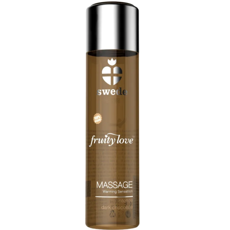 Swede - Óleo de Massagem de Efeito Aquecente Fruto Amor Chocolate Escuro Intenso 120 ml