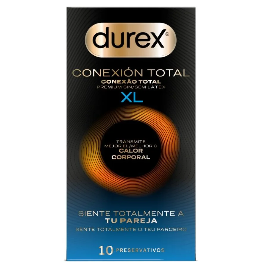 Durex - Total Connection XL Ultra Fine Plus sem Látex 10 Unidades