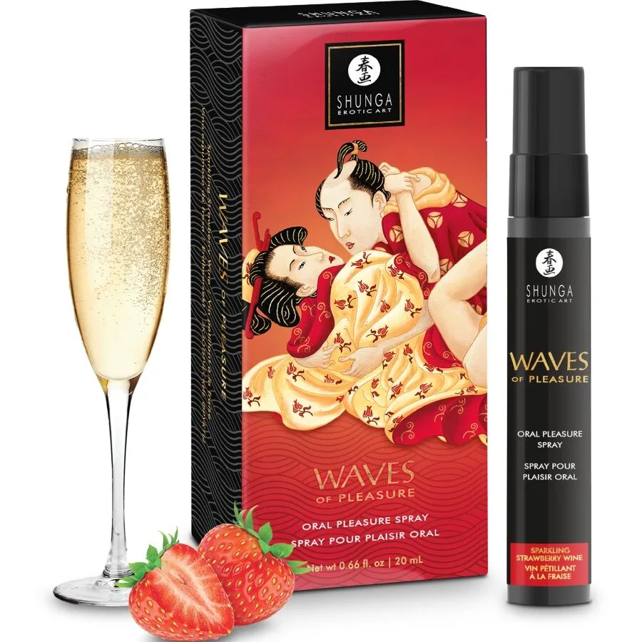 Shunga - Spray Oral Sedutor de Morango Waves 20 ml