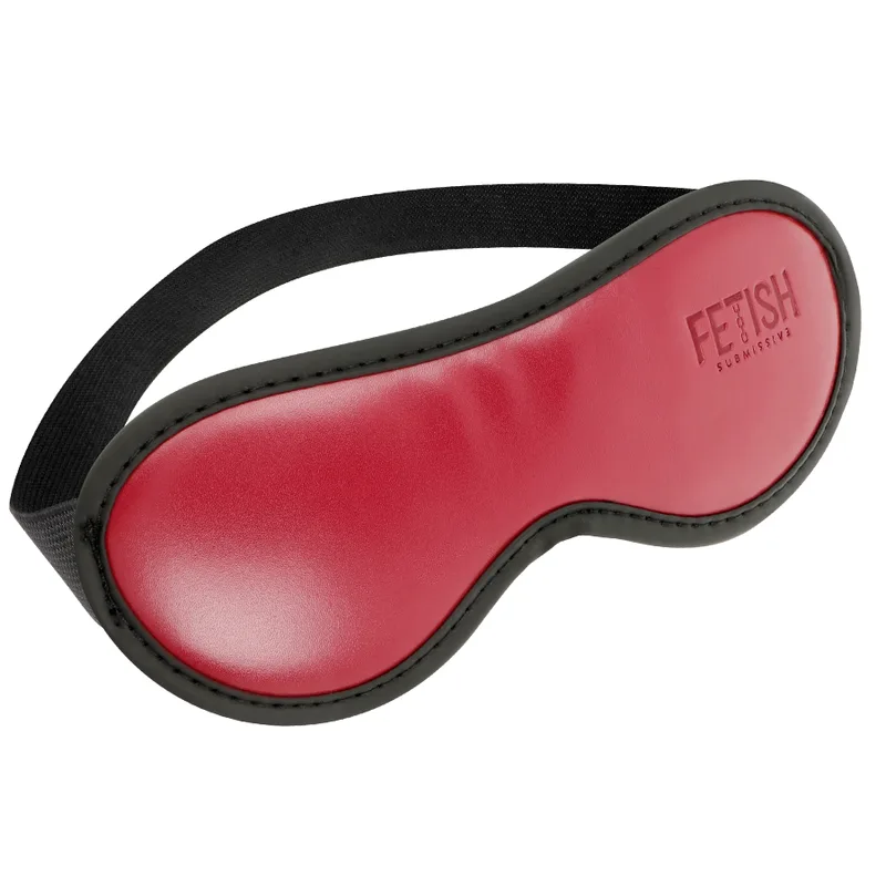 Fetish Submissive Dark Room - Mscara de Couro Vegano com Forro de Neoprene