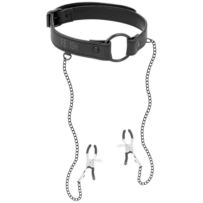 Fetish Submissive - Anel de Gag com Grampos de Bico