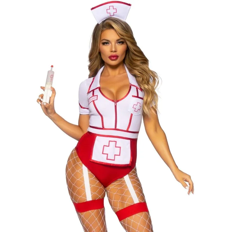 Leg Avenue - Sexy Nurse Costume Red/White S