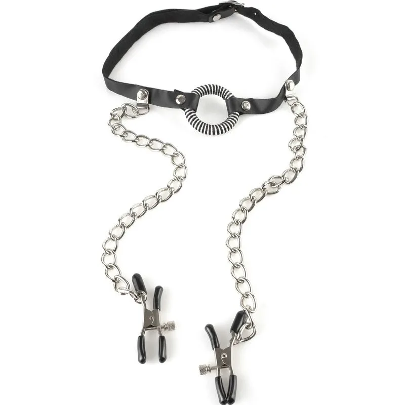 Fetish Fantasy Series - Gag with Nipple Clamps