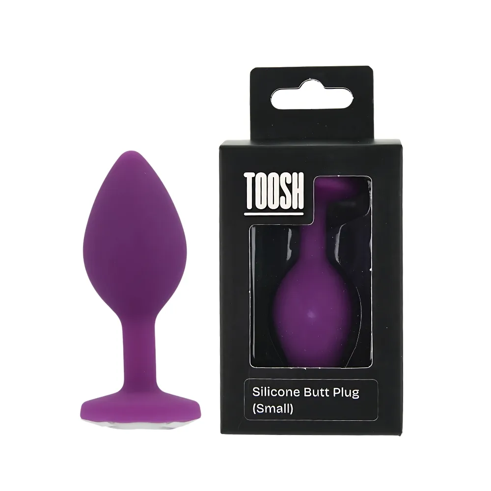 Toosh Plug Anal de Silicone Roxo Pequeno