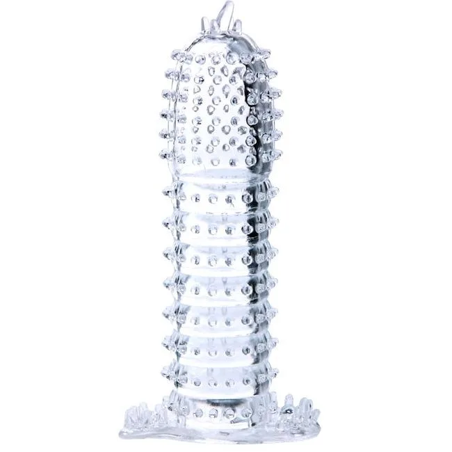 Baile - Penis Sheath with Transparent Stimulating Points 14 cm