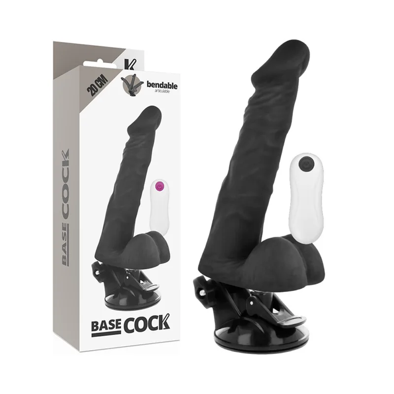 Basecock - Vibrador Articulvel Controle Remoto Preto 20 cm -o- 4,5 cm