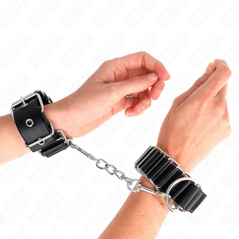 Kink - Retenções de Pulso Finas Dobradiçadas Pretas Ajustráveis 16-22 cm X 3,5 cm